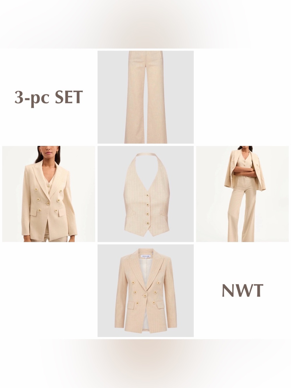 VERONICA BEARD 3-pc Metallic Pinstripe Suit Set *NWT*